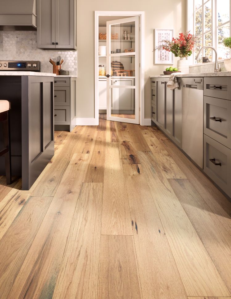 hardwood flooring in a rustic Otsego kitchen